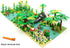 ZHX 2pcs Baseplates(10x10 inches Rainforest Jungle Bridge Building Block Toys with Each) Garden Bricks Accessories Bush