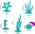 SUNBEAUTY 20Pcs Mermaid Party Decoration, DIY Felt Table Centerpiece, Under The Sea Baby Shower Little Mermaid Girl