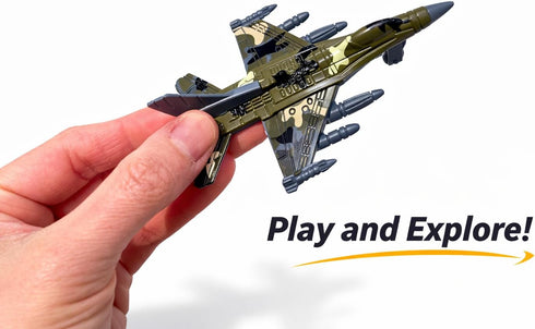 Generic 6-Pack Set Plane Toys Airplane Mini Fighter Jets for Kids Small Military Glide Planes, Party Favors & Gifts