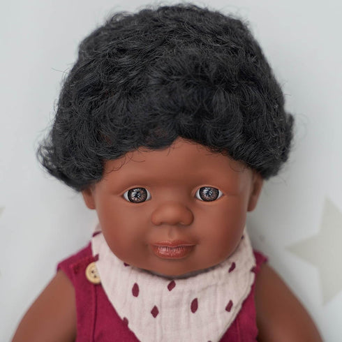 Miniland 15'' African-American Boy Anatomically Correct Baby Doll