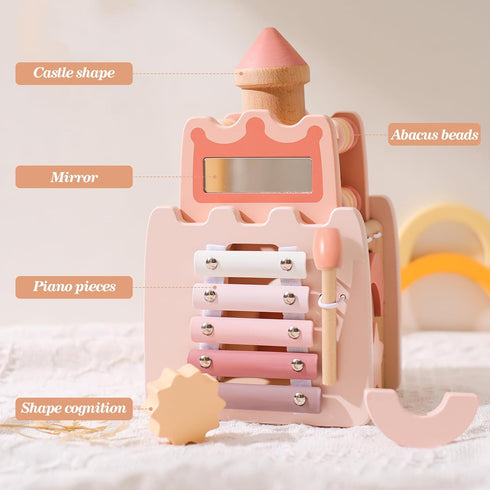 3-5 Wooden Montessori Activity Cube for Preschoolers Multi-Sensory Learning Toy, Educational and Screen-Free Birthday