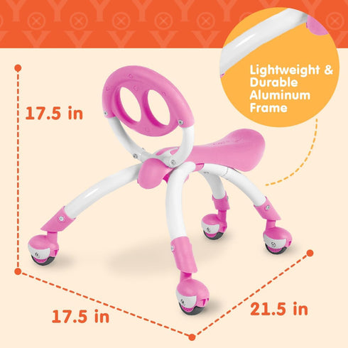 9 3 YBIKE Pewi Walking Ride On Toy - From Baby Walker to Toddler Ride On for Ages Months to Years Old