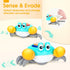 Tummy 6-12 1 12-18 Musical Crawling Crab Baby Toy - Time Toys for Months Boy Girl, Light-up Walking Crab Toys for Year