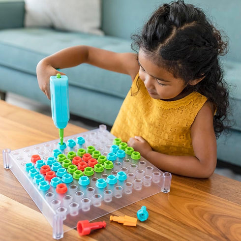 Set Set, 3+ Educational Insights Design & Drill See-Through Creative Workshop - Construction Toys & Toddler Tools, Kids