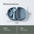Set Miniware Fold & Scoop Baby Feeding - Silicone Travel Baby Plate With Suction & Baby Spoon - Compact, Portable