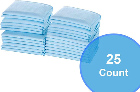 BrightCare 25 Count (24 17 Inch) Disposable Baby Changing Pad Liner - x - Soft Disposable Blue Hospital Underpad