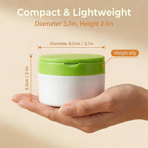 SYBL 1Pcs Baby After-Bath Puff Box Body Talcum Powder Box Case Container Dispenser with Sifter and Powder Puff