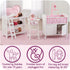 18 Inch Badger Basket Executive Doll High Chair - Wooden Toy Chair with Liftable Tray, Fabric Seat Trim, and Realistic