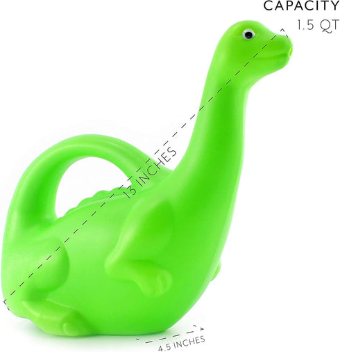 Toddler-Friendly Green Dinosaur Watering Can - Fun Plastic Waterer