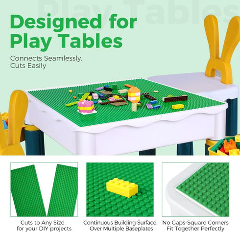 Classic Baseplates Building Plates - 8 Pack 10" x 10", Compatible with All Major Brands, Creative Building Platforms
