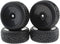 4PCS 1:10 On Road RC Tires with 12mm Hub Wheel Rims, Concentric Hard Dish for Touring Racing Cars, Black
