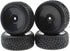 4PCS 1:10 On Road RC Tires with 12mm Hub Wheel Rims, Concentric Hard Dish for Touring Racing Cars, Black