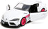 Pink Slips 1:32 W1 2020 GR Toyota Supra Die-Cast Car, Toys for Kids and Adults (White)