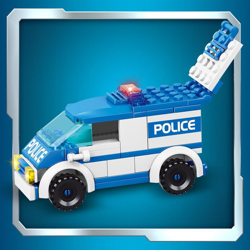 MindBox City Police Station Building Sets, 570pcs City Police Sets Toy Building Bricks Kit for Boys