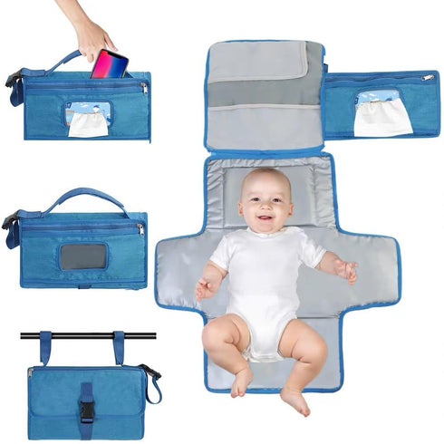 Slxypater Portable Diaper Changing Pad,Waterproof Foldable Travel Baby Changing Pat Diaper Bag Mat
