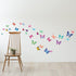 DECOWALL DS9-1302 30 Vibrant Butterflies Kids Wall Stickers, Peel and Stick Removable Decals for Nursery