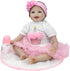 22 inch 2pcs Set 20-22 Inch ZIYIUI Reborn Baby Dolls Clothes Outfit Accessories for Reborn Doll Newborn Girl White