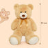 Tezituor 40in Giant Teddy Bear, Big Stuffed Animal Plush, Light Brown Soft Gifts for Baby Shower, Valentine, Birthday