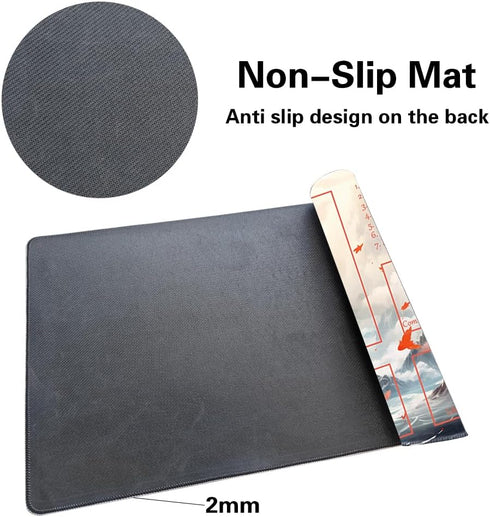 MTG Playmat 24x14in with Free Storage Bags, Non-Slip Backing, Ideal TCG Mouse Pad (Guardian, with Zone)
