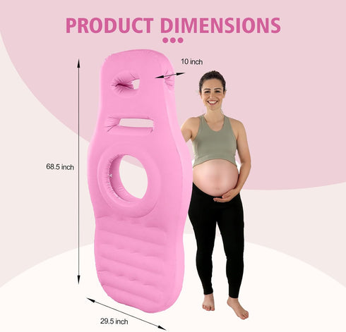 Inflatable Pregnancy Pillow with Hole - Pregnancy Blow Up Mattress, Maternity Pillow Inflatable for Prone Sleeping