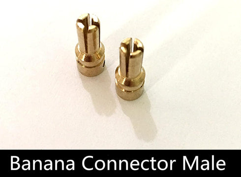 skrnrhrery (2.0mm) 10 Banana Bullet Connector Male Female Plug, Compatible with RC Car Boat Drone Battery ESC Motor