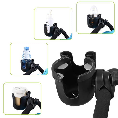 Accmor Stroller Cup Holder with Phone Holder, 2-in-1 Universal Cup Phone Holder for Uppababy, Nuna, Doona Strollers