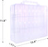KISLANE Double Sided Toy Car Storage Case for 48 Toy Cars, Matchbox Cars, Mini Toys, Portable Transparent Storage