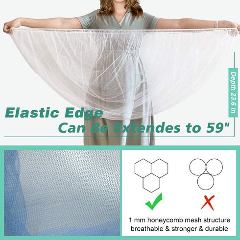 Durable Baby Stroller Mosquito Net (2 Pack) - Perfect Bug Net for Strollers, Bassinets, and Playards