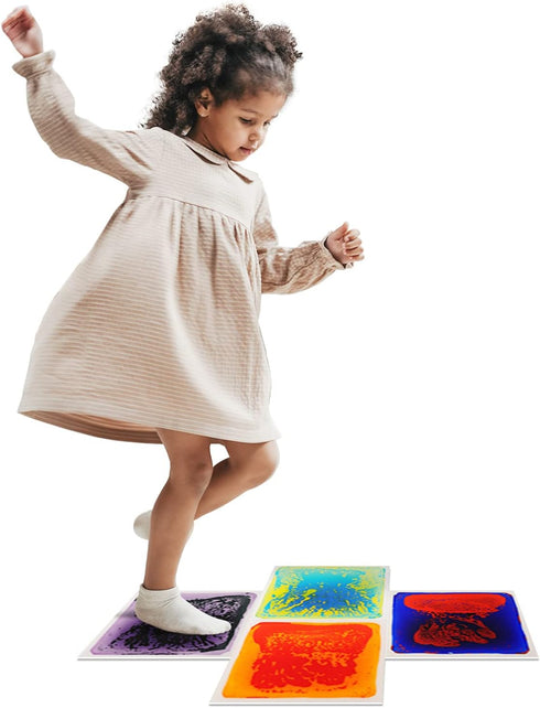 Art3d (11.8"x11.8" 4 Baby Sensory Water Mats for Autistic Children Square, Tiles