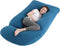 Jcickt Pregnancy Pillow J-Shaped Full Body Pillow,59 inch with Jersey Cover Easy to