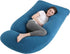Jcickt Pregnancy Pillow J-Shaped Full Body Pillow,59 inch with Jersey Cover Easy to
