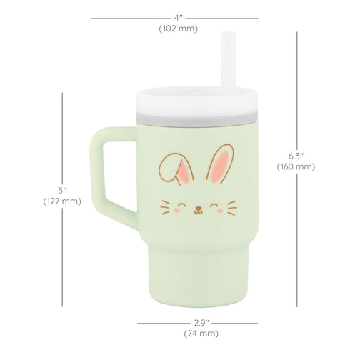 1st Infantino My Tumbler, Silicone Sippy Cup with Straw & Handle, Spill-Resistant Baby Cup for On-the-Go, BPA-Free