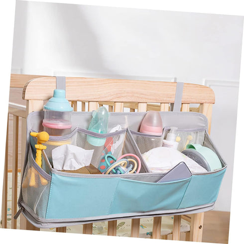 Toddmomy Hanging Diaper Organizer for Nursery Multi Functional Changing Table Storage Bag Holds Diapers Wipes