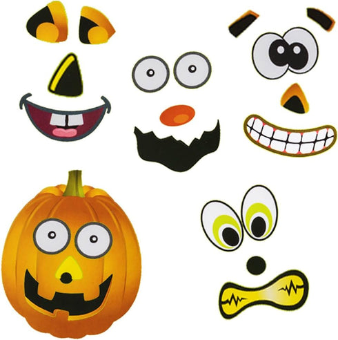 Halloween Stickers - 72 Sheets Kids Jack O' Lantern Pumpkin Stickers by Tigerdoe - Create a Pumpkin for Kids