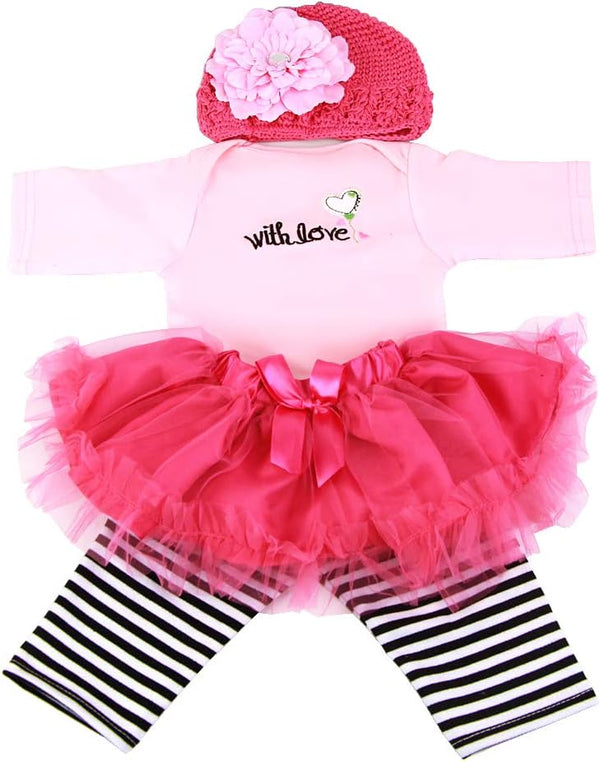 Reborn Dolls Girl Clothes 22-23 inch 0-3 Months Accessories for 22 inch 55cm Reborn Baby Girl