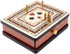3 Track Non-Continuous Travel Cribbage Board - 60 Points, Maple/Bloodwood Inlaid, 6" x 5" with Storage Drawer