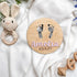 IZI POD /4 Personalized Wooden Baby Name Announcement Signs, Custom Baby Name Sign, Birth Announcement And Footprint