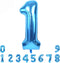 TONIFUL 40 Inch Blue Large Numbers Balloon 0-9 for Birthday Party Decorations, Digital 1 for Engagement Photo Shoot