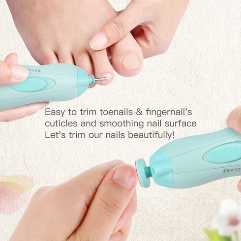 YYINHUI Trimmer Baby Nail File with Light Safe Electric Nail Clippers Kit for Newborn Infant Toddler Kids Toes