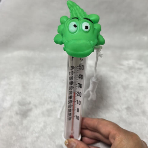Generic 27.5x9x5.5cm Floating Pool Thermometer - Pool Temperature Gauge, Crocodile Shape Bath Temperature Gauge