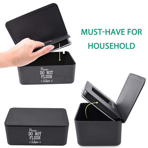 (8.2L 4.9W 3.9H inches) Moorfowl Baby Wipes Dispenser for Bathroom,Please DO NOT Flush Wipes Container Holder, Upgarde