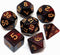 DND Dice Set 7Pcs - Red Mix Black Nebula Dice for Dungeons and Dragons RPG
