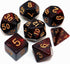 DND Dice Set 7Pcs - Red Mix Black Nebula Dice for Dungeons and Dragons RPG