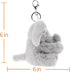 Apricot Lamb Cute Toys Plush Gray Elephant Stuffed Animal Keychain for Kids Bag, Purse, Backpack, Handbag (6 Inches)