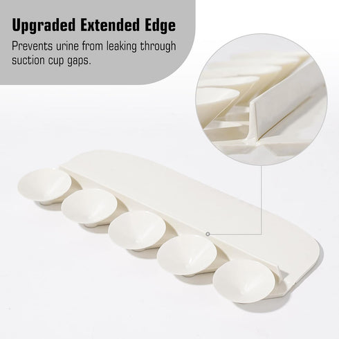 Doytn 5 (1, 7x3.3inch) Toilet Splash Guard Pee Deflector with Strong Suction Cups Urine Guard Prevents Pee Leaks Large