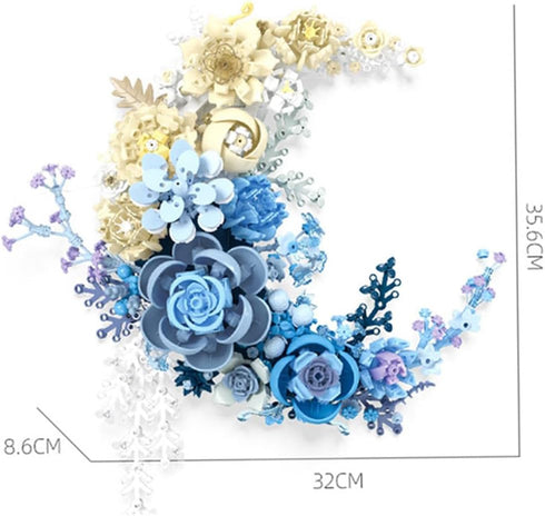 STOZAOKN Set,Artificial 8+, Christmas(977PCS) Flower Bouquet Building Flowers Botanical Collection Blocks Kit