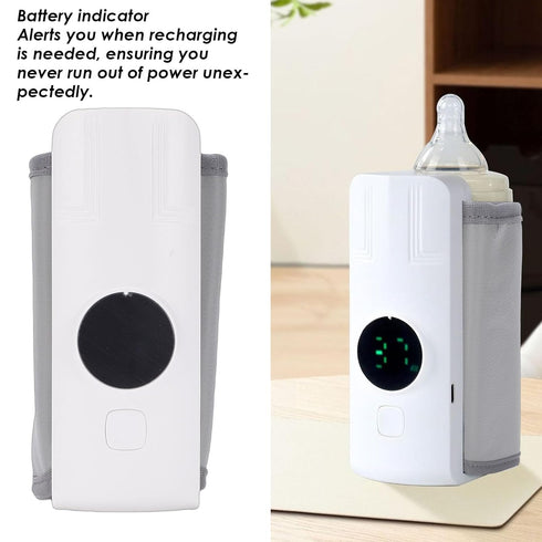 Depisuta 5 3.25 Inch Bottle Warmer, Baby Bottle Warmer with Speed Temperature Control, Rechargeable, Fast Heating