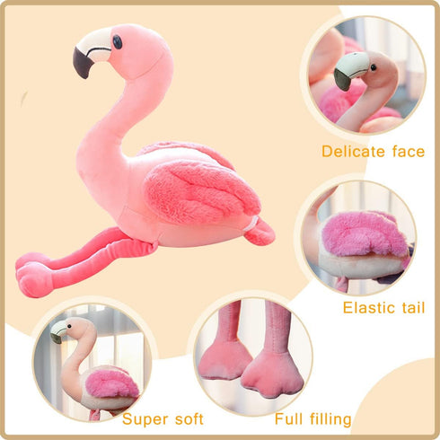 AIXINI 35.4inch Soft Plush Flamingo Stuffed Animal - Pink Flamingo for Girls Kids Birthday Gifts