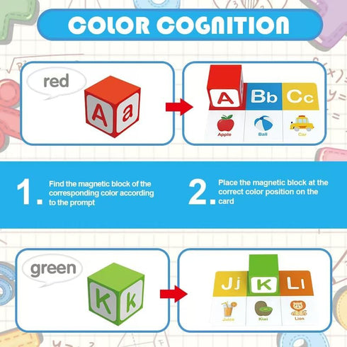 oeleofybb Set Children's Multiple Activity Toys Educational Alphabet Building Blocks