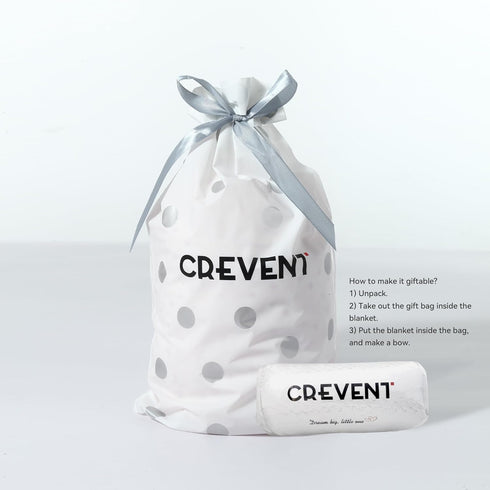 Cozy Packing (30"X40" CREVENT Soft and Warm Mink Baby Blanket, Gift with Ribbon for Newborn Infant Toddler's Crib Cot